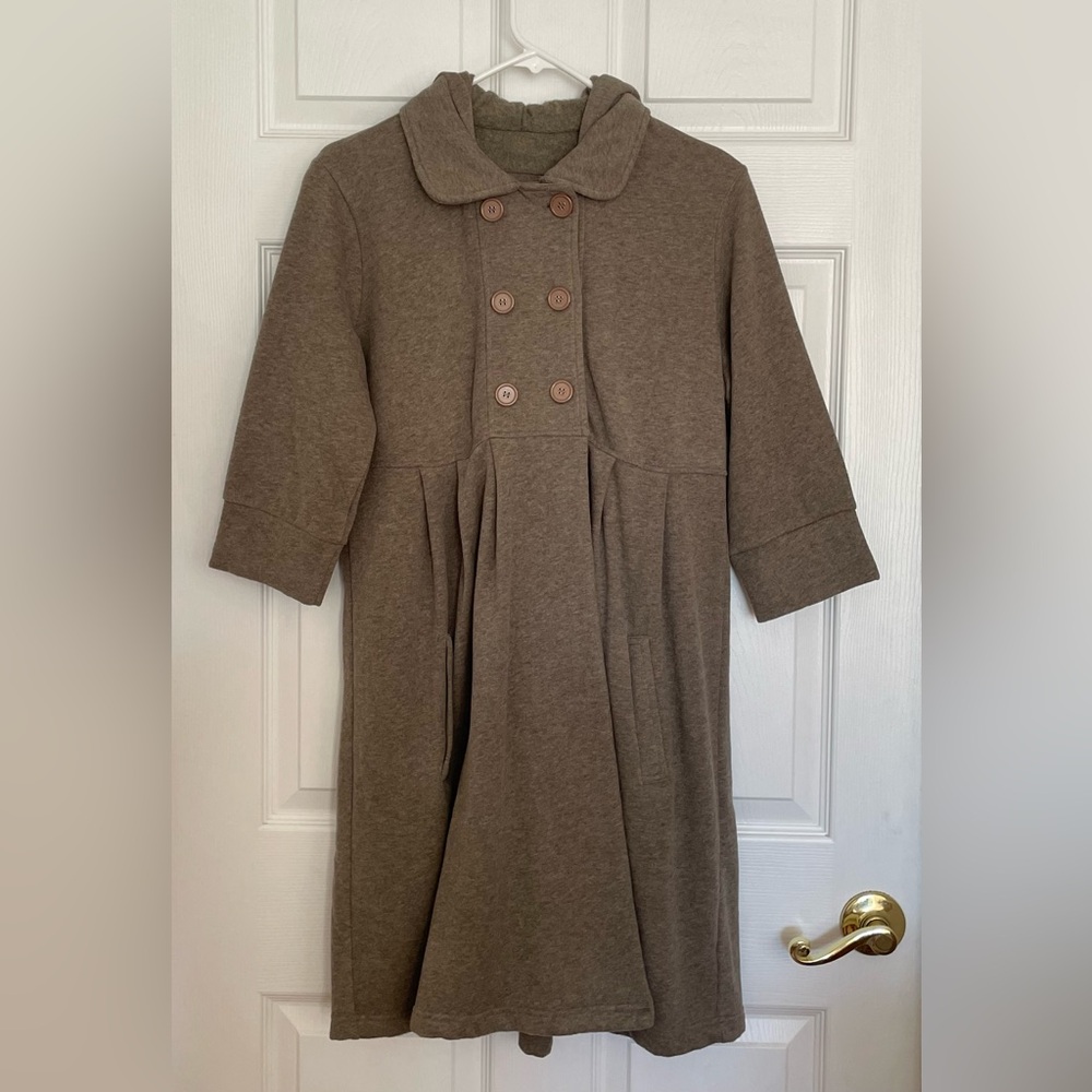 Vintage hooded tunic-style coat